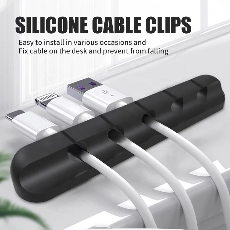 Cable Organizer Wall Cable Holder Cable Management Wire Winder Silicone