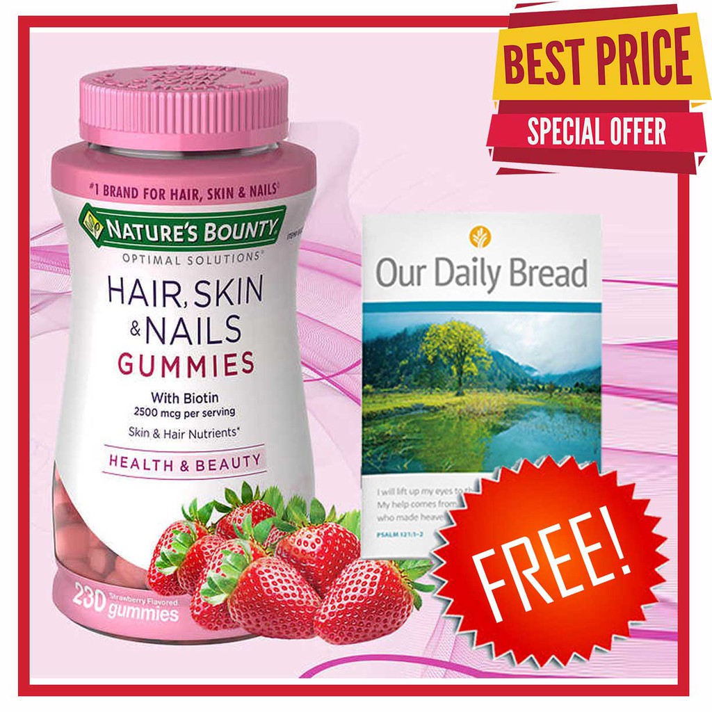 Natures Bounty Hair Skin And Nails Vitamins Gummies 230gummies