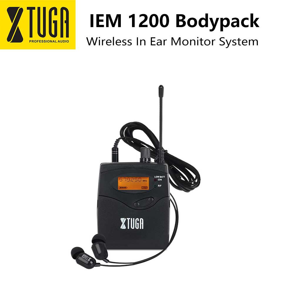 XTUGA IEM1200 Wireless In Ear Monitor System Extra Individual Bodypack