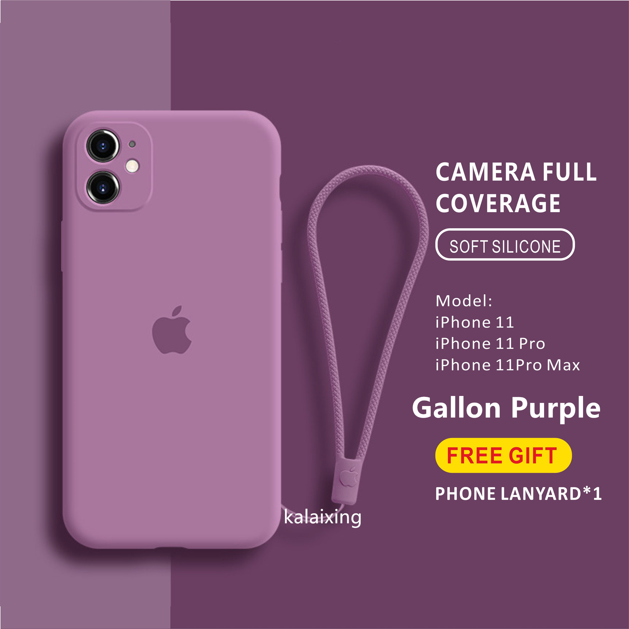 Colorful Soft Silicone Case For Iphone 11 Pro Max With Lanyard Shopee Philippines