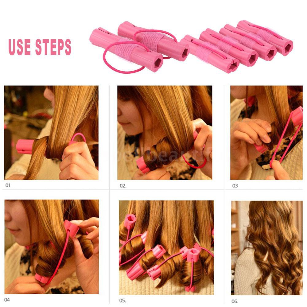 Spell 6pcs Magic Foam Sponge Hair Curler Diy Fashion Wavy Hair