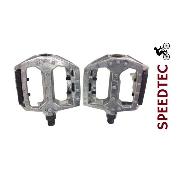 Pedal 9/16 for MTB , FIXIES, Road Bike (Silver with Reflector) (2 pcs