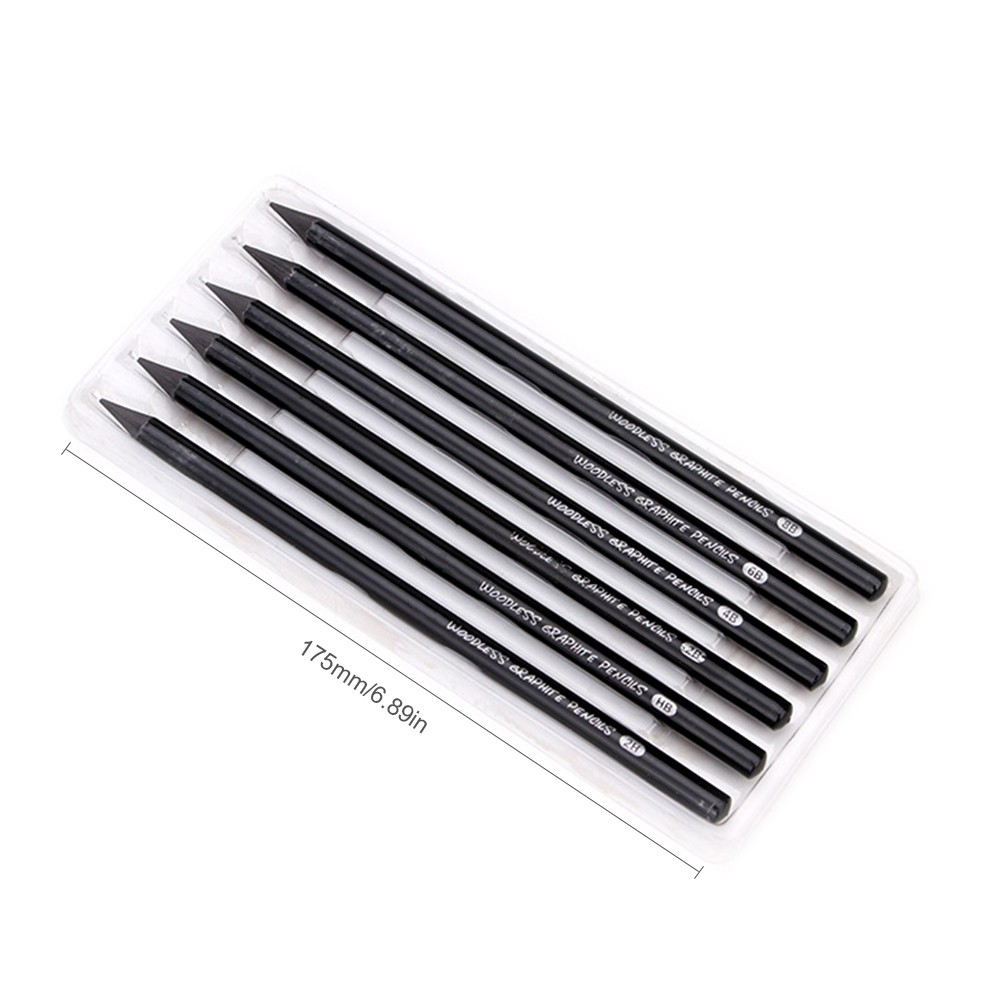 6 Pack Sketch Drawing Pencil Set Woodless Graphite Pencils 17 5cm 2h Hb 2b 4b 6b 8b For Artists Shopee Philippines