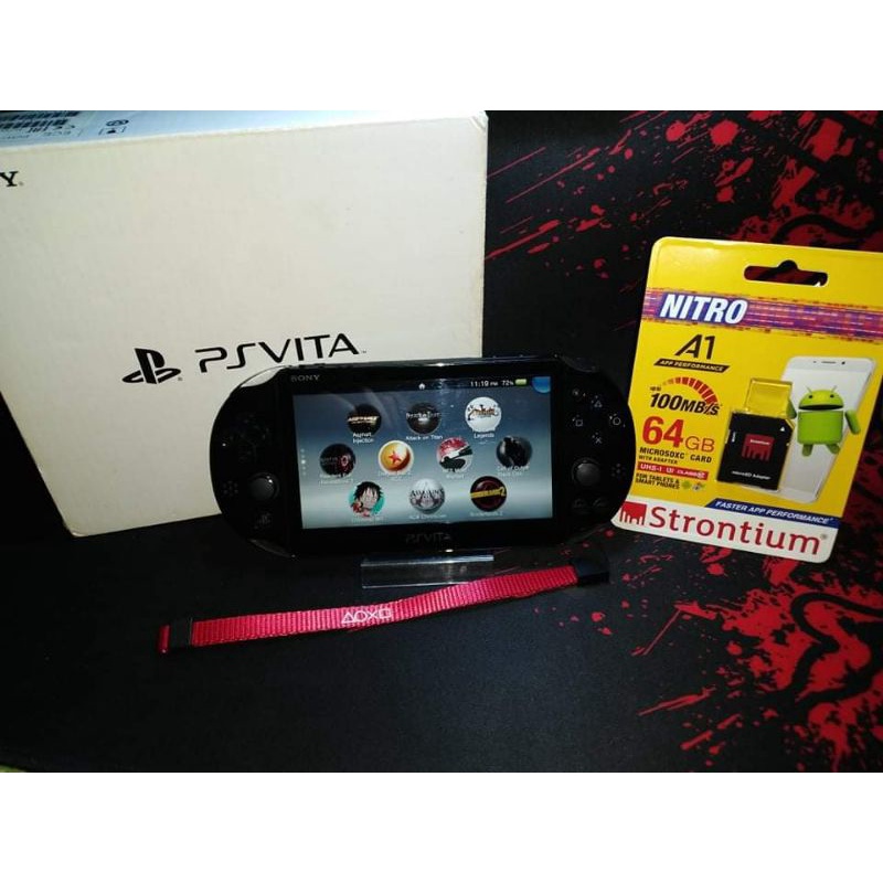 Sony Psvita Black Slim 64gb 5in1 Permanent Jeylbreyk With Box Manuals Charger Shopee Philippines