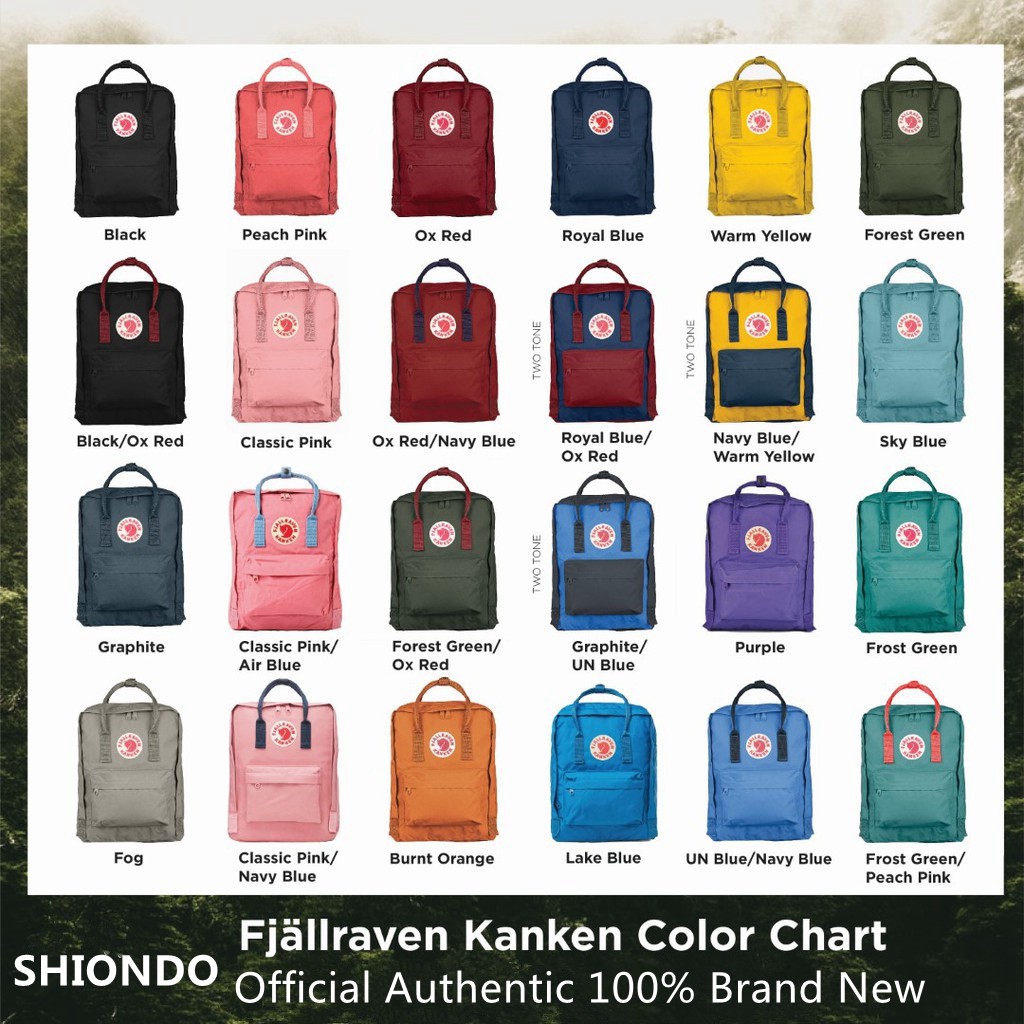 kanken backpack all colors