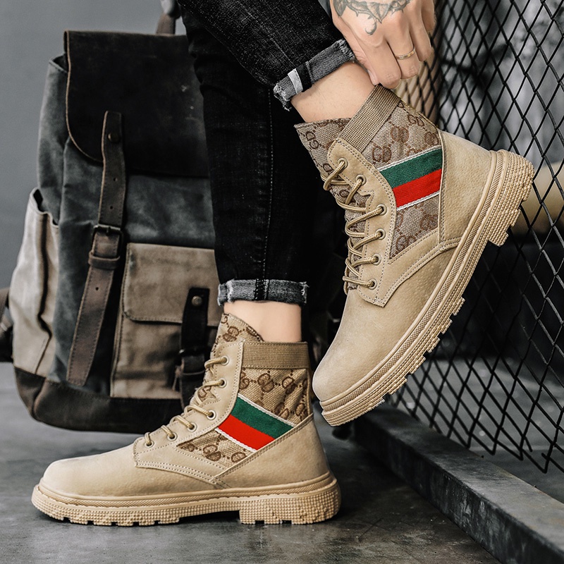 Ready Stock ! GUCCI Fashion Sneakers ! Men's Boots Breathable Personality  High Top Outdoor Shoes | Shopee Philippines