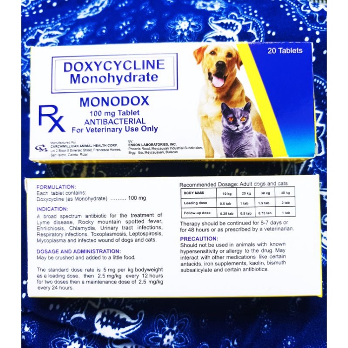 Monodox 100mg (doxycycline for pets) Shopee Philippines