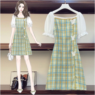 summer plaid dress