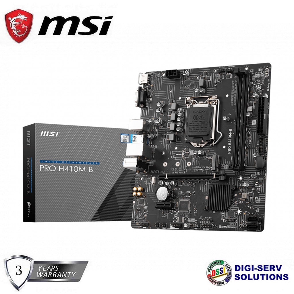 Msi Pro H410m-b Mirco-atx Motherboard, Intel H510 Chipset, 1x Pcie 3.0 