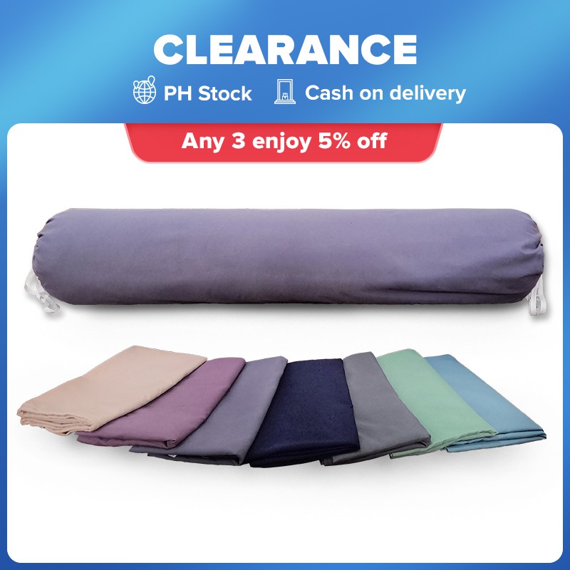 Bolster Case Protector Solid Color Bolster Cover Long Pillowcase For
