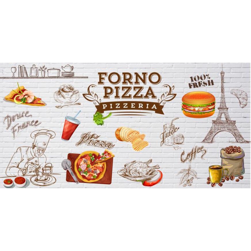 Custom Mural Wallpaper 3D Hand-painted Hamburg Fast Food Restaurant Snack  Bar Wall Sticker 3D Self-Adhesive Waterproof Frescoes | Shopee Philippines