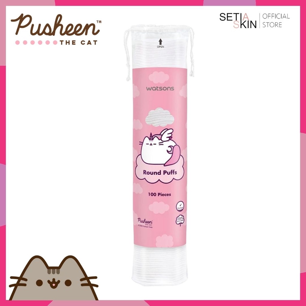 Watsons Pusheen The Cat Round Puffs Limited Edition Cotton Pad 100s Shopee Philippines