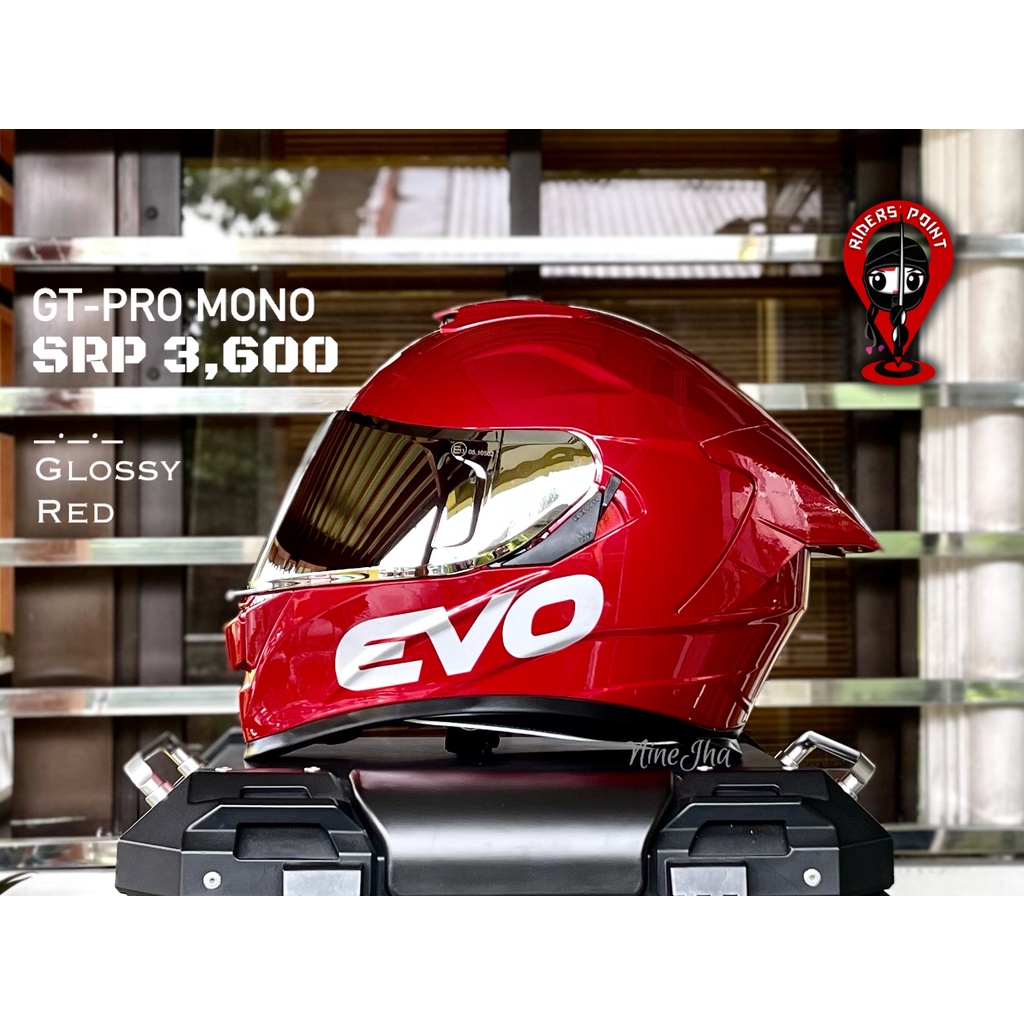 EVO GTPRO (GLOSSY RED) FULL FACE HELMET Shopee Philippines
