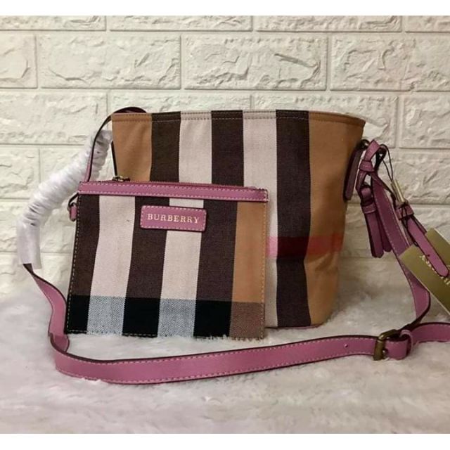 burberry canvas hobo