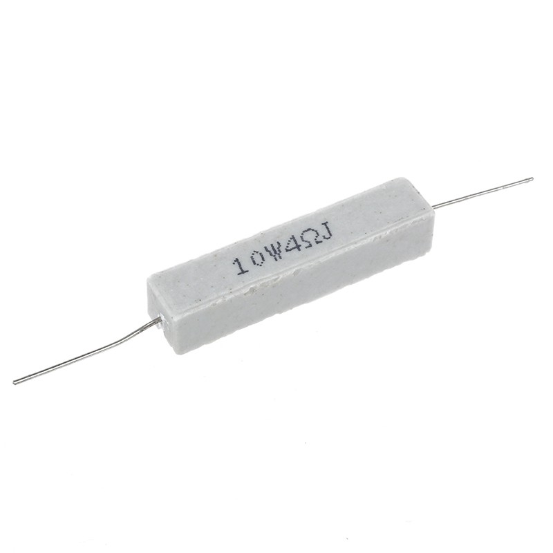 Chanzon 10pcs 10W Cement Resistor 4 Ω ohm ±5% Tolerance Wirewound Induction 4R 