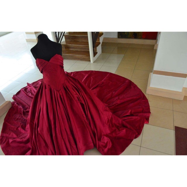 red gown with price