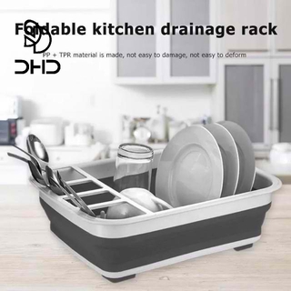 ⭐DHD⭐Folding Dish Rack Plates Dish drain Kitchen Storage shelf Bowl Holder
