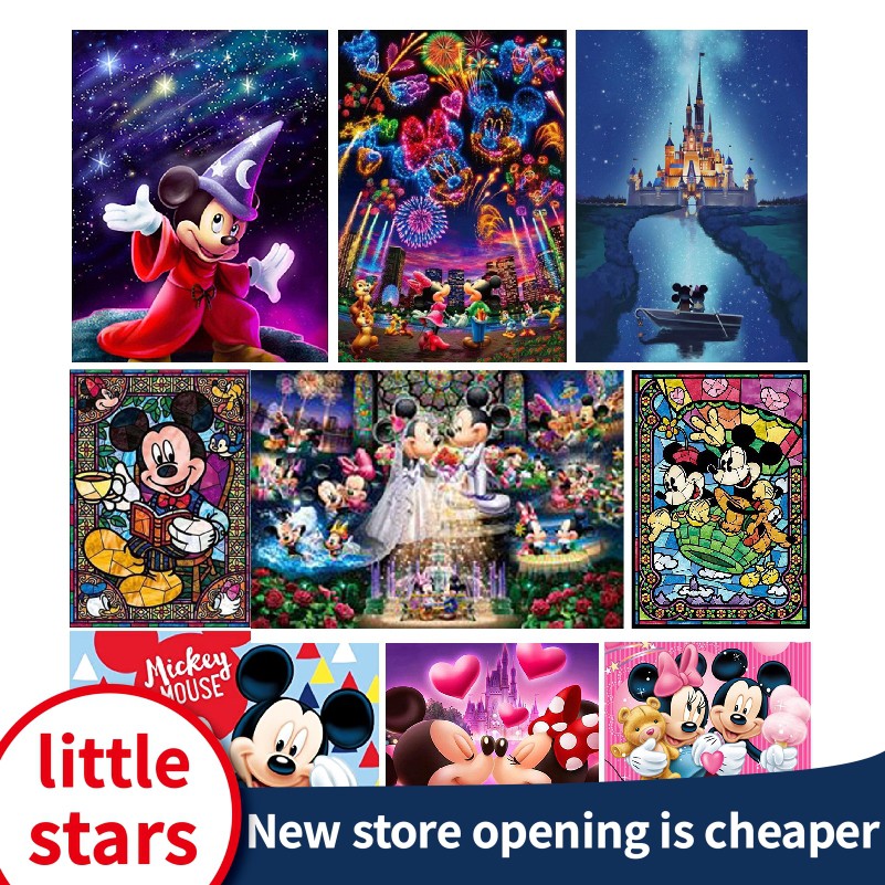 5d Diamond Painting Full Drill Little Stars Mickey Mouse 30x40cm Diy Home Decor Ee Philippines - Diy Mickey Mouse Home Decor