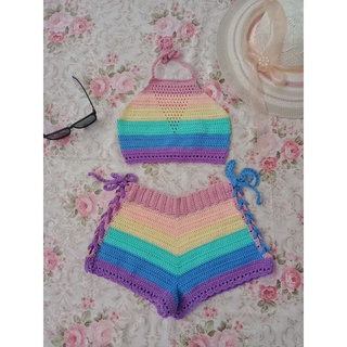Crochet Halter Bikini Set