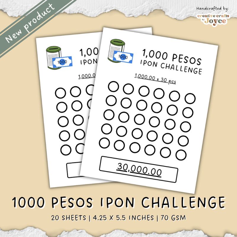 1000 Pesos Ipon Challenge Creative Crafts Shopee Philippines