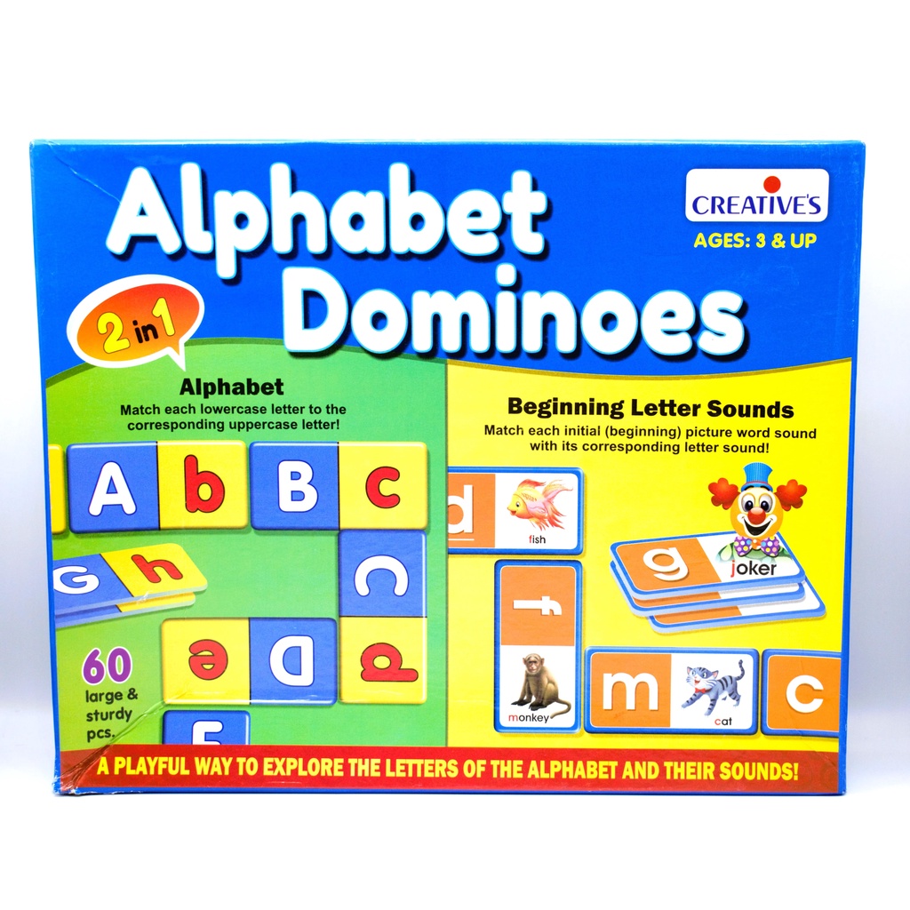 ALPHABET DOMINOS 2 IN 1 : ALPHABET / BEGINNING LETTER SOUNDS | Shopee ...