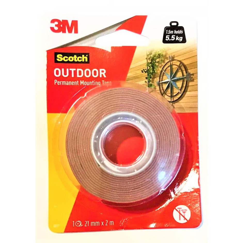 MOUNTING TAPE 3M SCOTCH 4011 21MM X 2 METER OUTDOOR DOUBLE TAPE FOAM