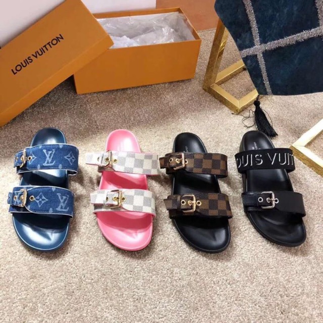 2018 Limited Summer Bom Dia Mule Monogram LV Logo Slides Sandal