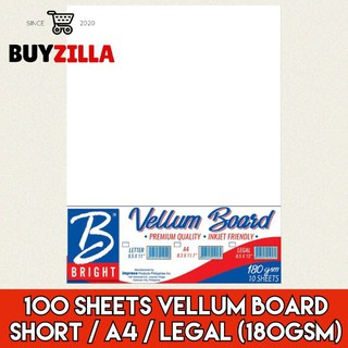 BUYZILLA 100 sheets Vellum Board Paper
