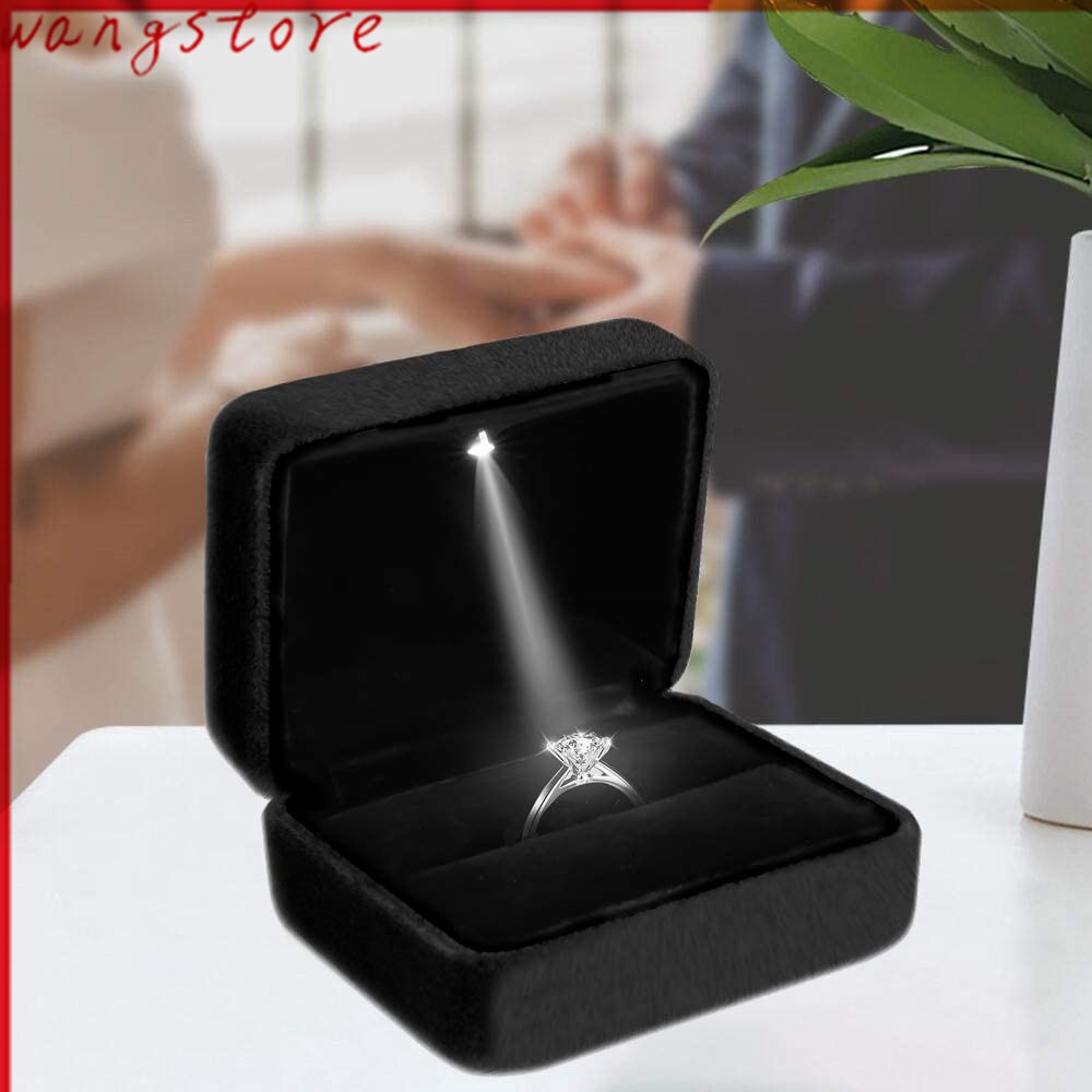 HOT Velvet Engagement Wedding Earring Ring Pendant Jewelry Display Box Gift 