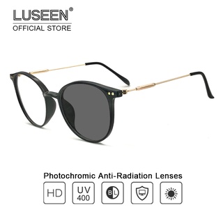 LUSEEN Anti Radiation Eyeglass Photochromic Computer Eye Glasses for Men and Woman
