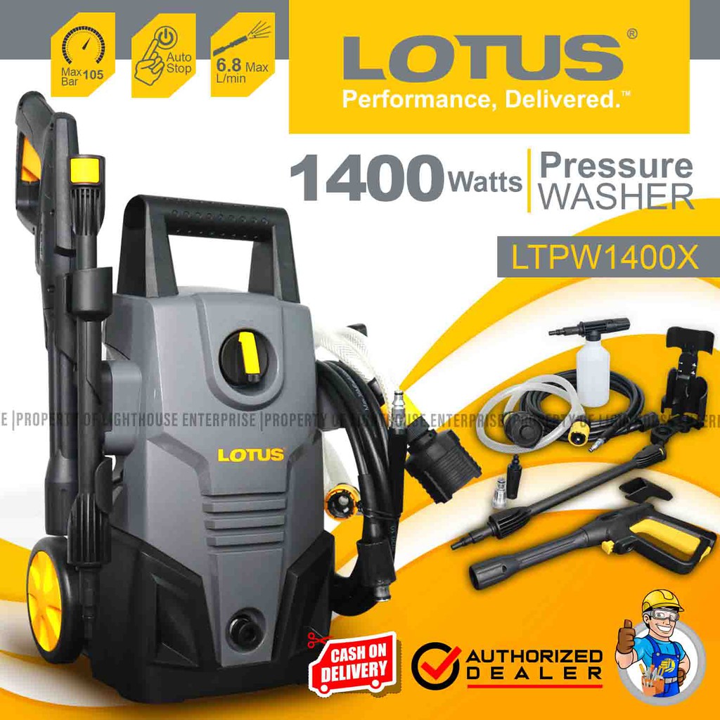 LOTUS 1400W High Pressure Washer (LTPW1400X/LTPW1400C2X)*New Arrival
