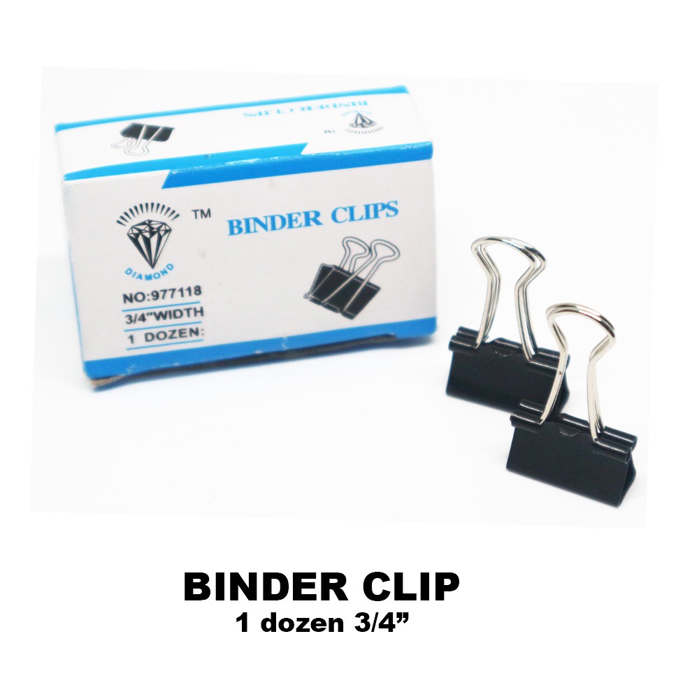 BC19MM Diamond Binder Clips 19mm (3/4 