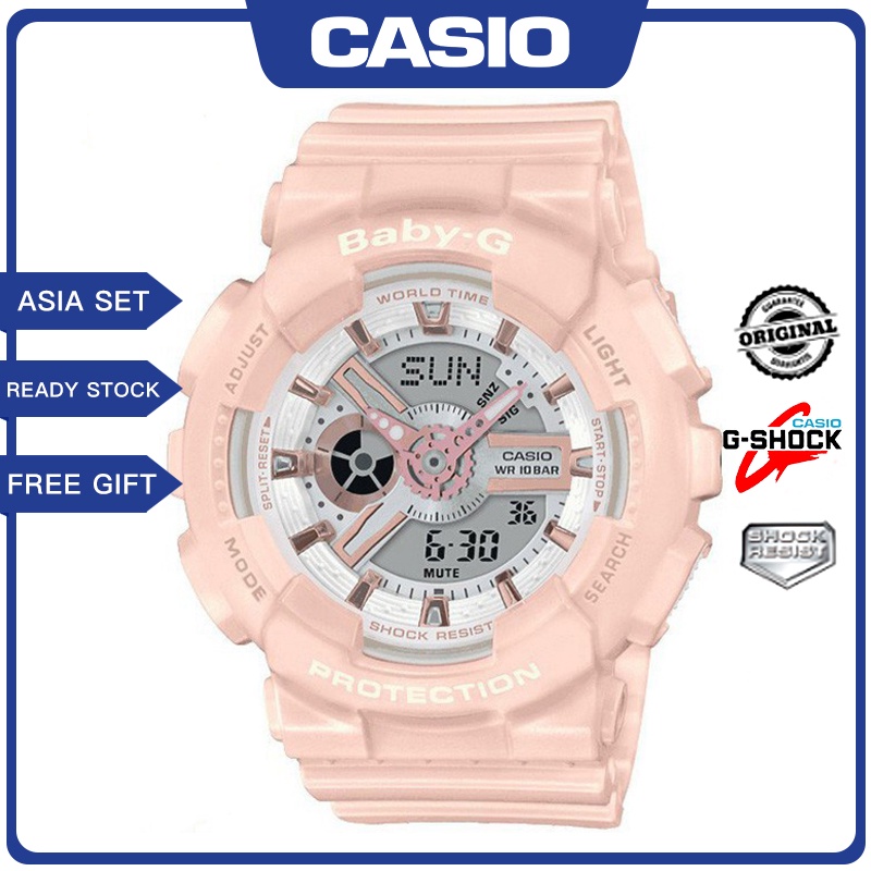 Ready Stock】Casio Baby-G Ba110 Black Pink Wrist Watch Women Sport Watches |  Shopee Philippines