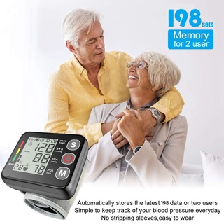 Digital Wrist Blood Pressure Monitor with Large LCD Display-White #5
