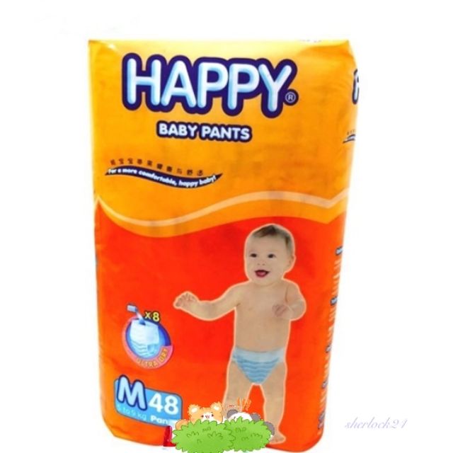 HAPPY BABY PANTS MEDIUM 48pcs (1 Pack) Shopee Philippines