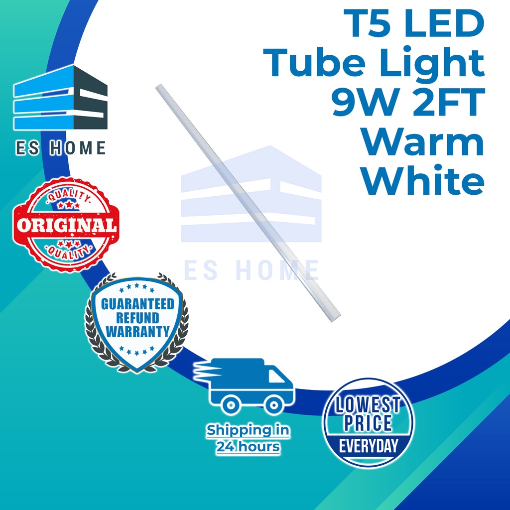 Brightex T5 LED Tube Light 9 Watts 2FT Warm White