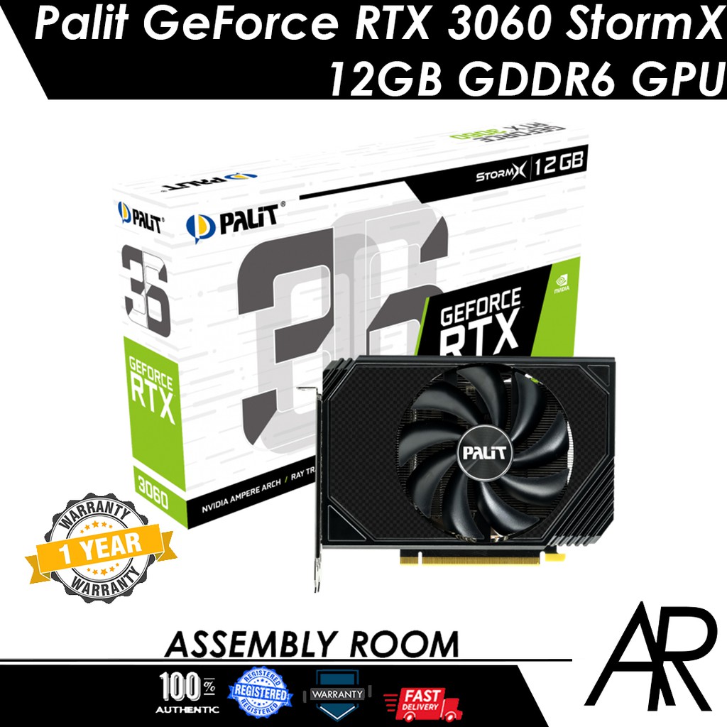 Palit GeForce RTX 3060 StormX 12GB GDDR6 Graphics Card GPU