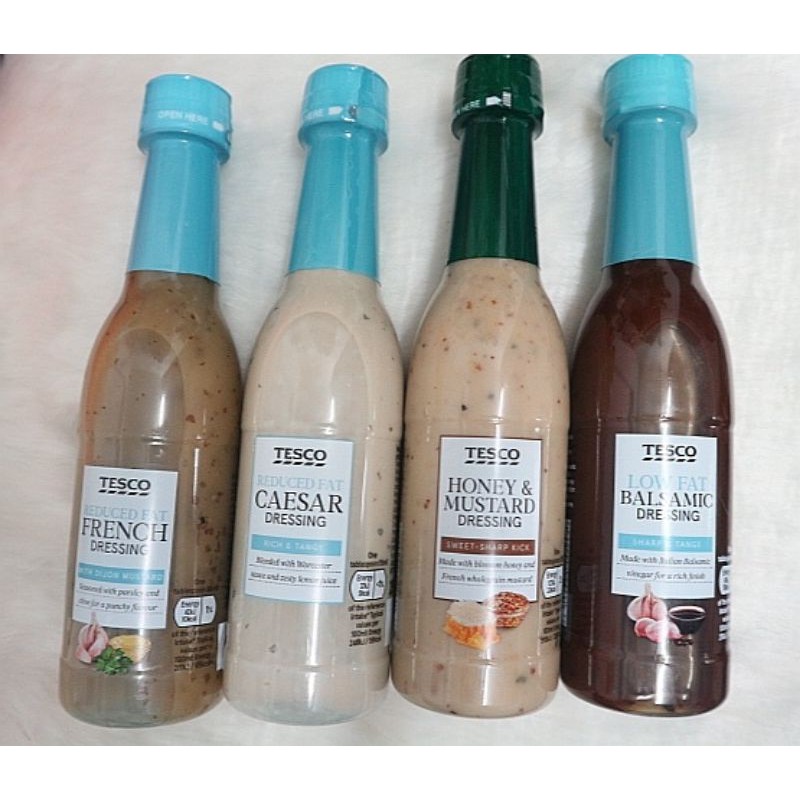 Tesco Low Fat Free Salad Thousand Island Lemon Dressing Balsamic Garlic