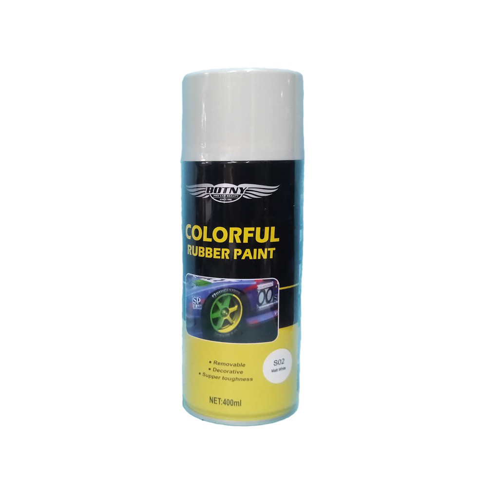 BOTNY RUBBER spray paint no. S02 MATT WHITE 400cc xde Shopee Philippines