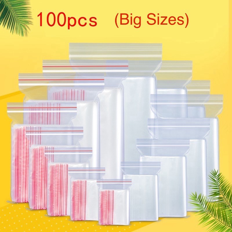 100pcs Zippy Ziplock Resealable Bag (Big Sizes) Shopee Philippines
