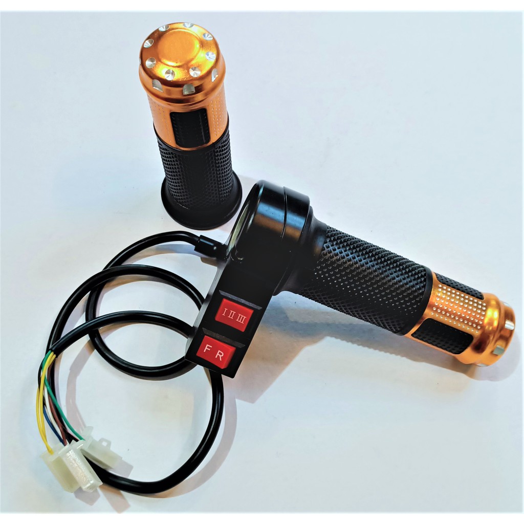 Ebike throttle with 123 speed button + 1 DR ( drive and reverse button ...