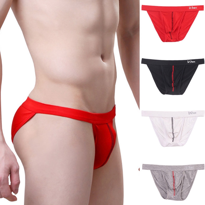 Comfortable Men S G String Elastic Waist Low Rise Briefs Shopee