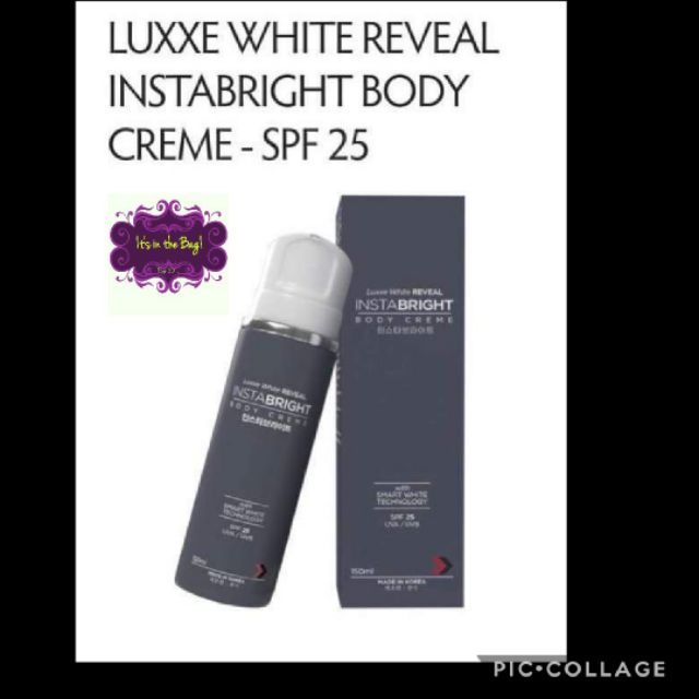 Luxxe White Reveal Instabright Body Creme Shopee Philippines