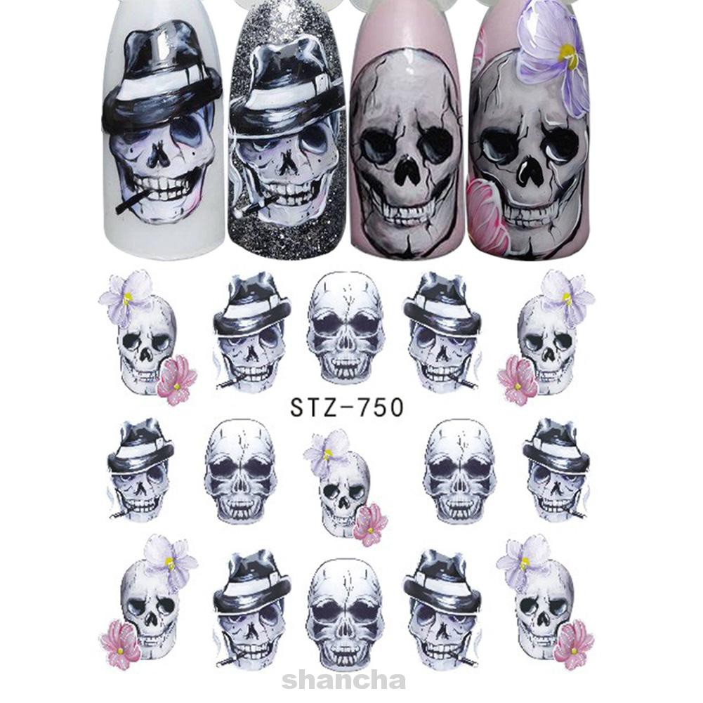 Halloween Skull Design Diy Nail Sticker Art Decoration Shopee Philippines