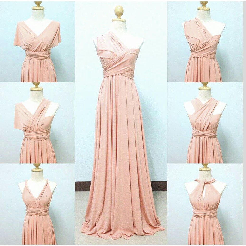 light peach infinity dress