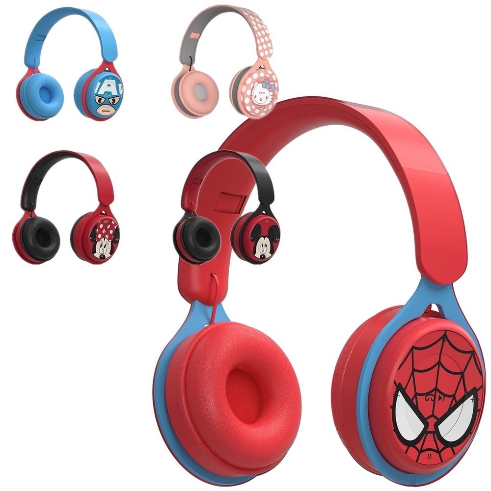 Wireless Bluetooth Children's Headset Disney Mickey Minnie Mouse Hello  Kitty Marvel Captain America Spiderman HiFi Stereo Music Online Classroom  With Built-In Microphone Gift | Shopee Philippines