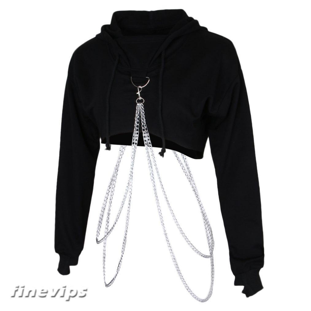 black long sleeve crop top sweater