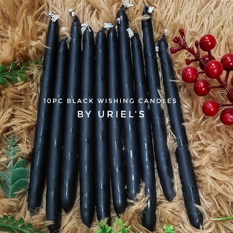 Uriel 10pcs Perdon Black Wishing Candle Protection at Konsensya with