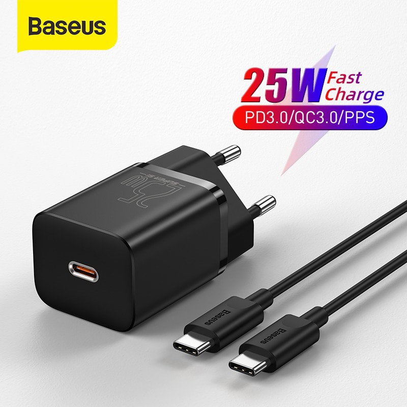 Baseus Orginal Super Si 25w Travel Charger Adapter Type C To Type C ...