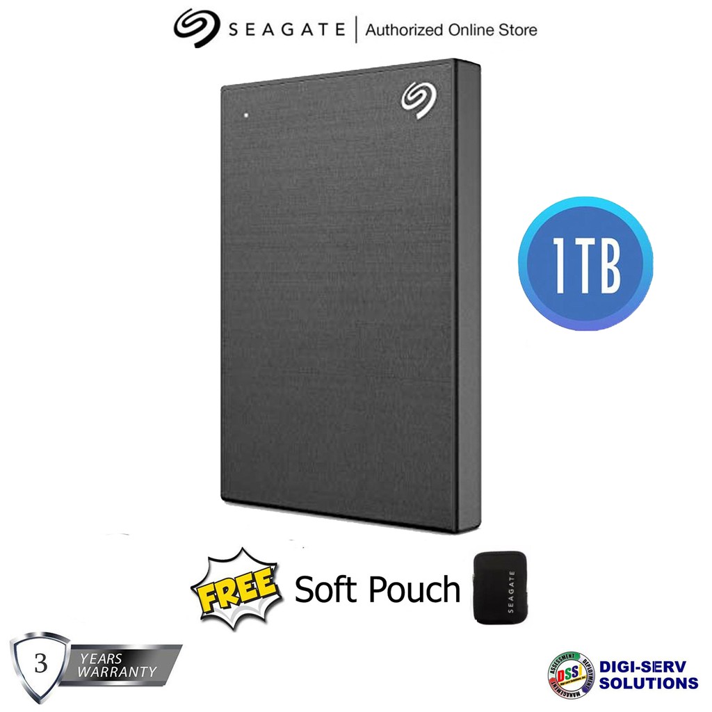 Seagate Backup Plus New 1TB (Black) Slim Portable Drive ...